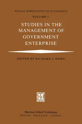 Horn |  Studies in the Management of Government Enterprise | Buch |  Sack Fachmedien