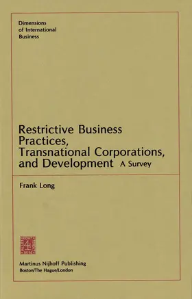 Long |  Restrictive Business Practices, Transnational Corporations, and Development | Buch |  Sack Fachmedien