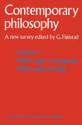 Fløistad / Von Wright | Tome 1 Philosophie du langage, Logique philosophique / Volume 1 Philosophy of language, Philosophical logic | E-Book | sack.de
