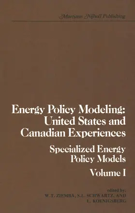 Ziemba / Schwartz | Energy Policy Modeling: United States and Canadian Experiences | Buch | 978-94-009-8750-0 | www.sack.de