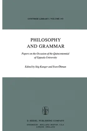 Öhman / Kanger | Philosophy and Grammar | Buch | 978-94-009-9014-2 | www.sack.de