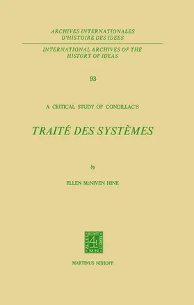 Hine |  A Critical Study of Condillac's | Buch |  Sack Fachmedien