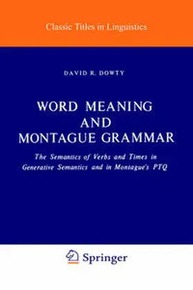 Dowty | Word Meaning and Montague Grammar | E-Book | sack.de