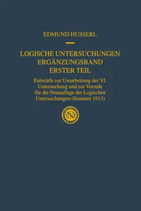 Husserl / Melle |  Logische Untersuchungen Ergänzungsband Erster Teil | eBook | Sack Fachmedien