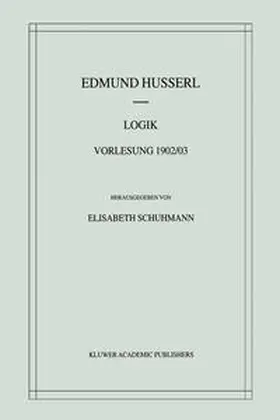 Husserl / Schuhmann | Logik | E-Book | www.sack.de