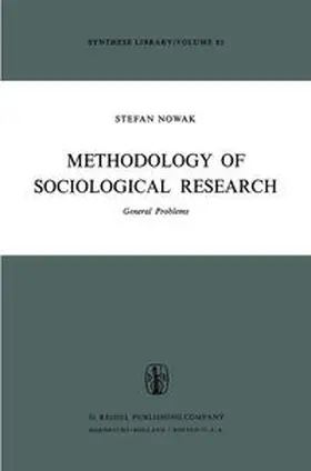Nowak |  Methodology of Sociological Research | eBook | Sack Fachmedien