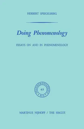 Spiegelberg |  Doing Phenomenology | Buch |  Sack Fachmedien