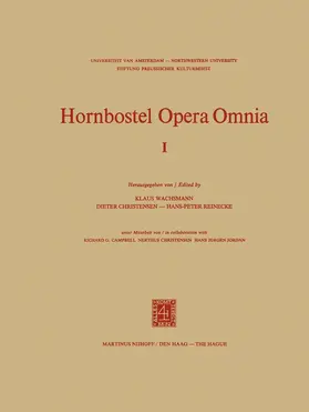 Wachsmann / Reinecke / Christensen | Hornbostel Opera Omnia | Buch | 978-94-010-1678-0 | www.sack.de