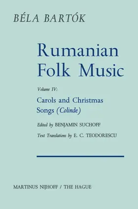 Bartok / Suchoff |  Rumanian Folk Music | Buch |  Sack Fachmedien