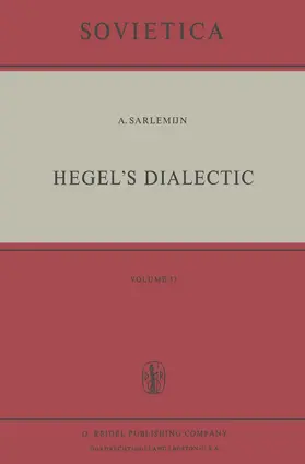 Sarlemijn |  Hegel's Dialectic | Buch |  Sack Fachmedien