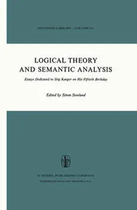 Stenlund | Logical Theory and Semantic Analysis | E-Book | www.sack.de