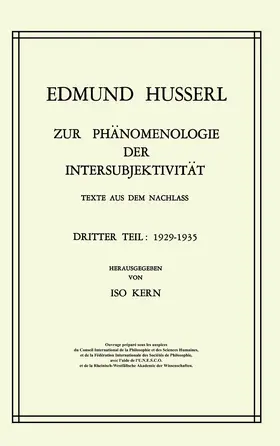 Husserl / Kern |  Zur Phänomenologie der Intersubjektivität | Buch |  Sack Fachmedien