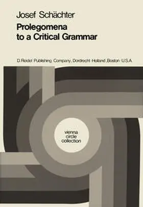Schächter / McGuinness | Prolegomena to a Critical Grammar | E-Book | sack.de
