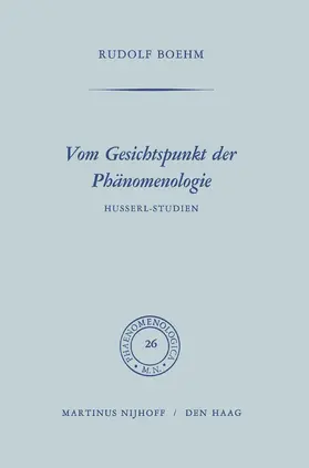 Boehm |  Vom Gesichtspunkt der Phänomenologie | Buch |  Sack Fachmedien