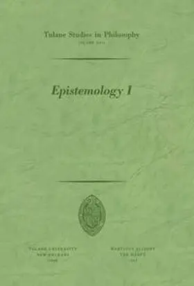 Burkholder / DuBose / Dye | Epistemology I | E-Book | www.sack.de