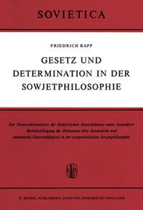 Rapp | Gesetz und Determination in der Sowjetphilosophie | E-Book | sack.de