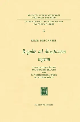 Descartes | Regulæ ad Directionem IngenII | Buch | 978-94-010-3539-2 | www.sack.de