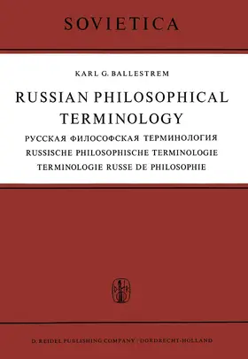 Ballestrem |  Russian Philosophical Terminology / Русская Философская Терминология / Russi | Buch |  Sack Fachmedien