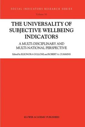 Cummins / Gullone | The Universality of Subjective Wellbeing Indicators | Buch | 978-94-010-3960-4 | sack.de