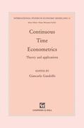 Gandolfo |  Continuous-Time Econometrics | Buch |  Sack Fachmedien