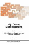 Buschow / Grandjean / Long |  High Density Digital Recording | Buch |  Sack Fachmedien