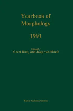 van Marle / Booij |  Yearbook of Morphology 1991 | Buch |  Sack Fachmedien