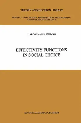 Abdou / Keiding |  Effectivity Functions in Social Choice | Buch |  Sack Fachmedien