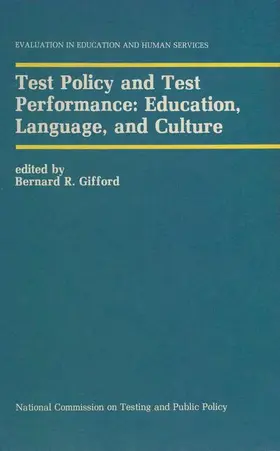 Gifford |  Test Policy and Test Performance: Education, Language, and Culture | Buch |  Sack Fachmedien