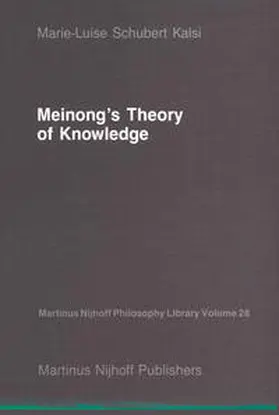 Kalsi |  Meinong's Theory of Knowledge | Buch |  Sack Fachmedien