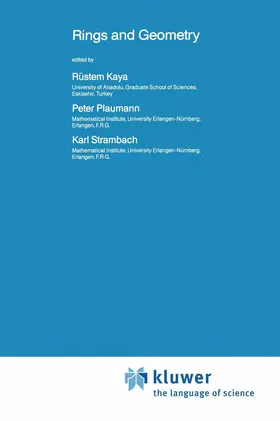 Kaya / Strambach / Plaumann |  Rings and Geometry | Buch |  Sack Fachmedien