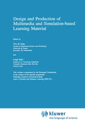 Jong / Sarti | Design and Production of Multimedia and Simulation-based Learning Material | E-Book | www.sack.de