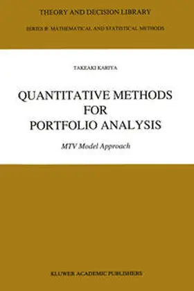 Kariya | Quantitative Methods for Portfolio Analysis | E-Book | sack.de