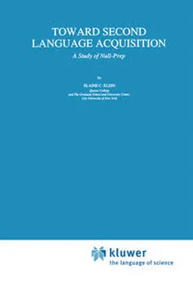 Klein | Toward Second Language Acquisition | E-Book | www.sack.de