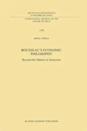 Fridén |  Rousseau’s Economic Philosophy | eBook | Sack Fachmedien