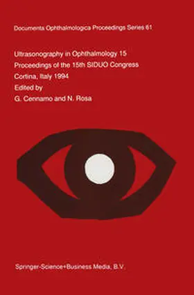 Cennamo / Rosa |  Ultrasonography in Ophthalmology XV | eBook | Sack Fachmedien
