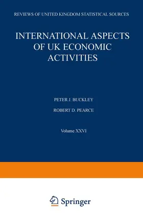 Pearce / Buckley |  International Aspects of UK Economic Activities | Buch |  Sack Fachmedien