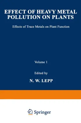 Lepp |  Effect of Heavy Metal Pollution on Plants | Buch |  Sack Fachmedien