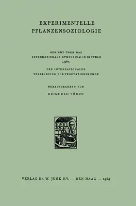Tüxen |  Experimentelle Pflanzensoziologie | Buch |  Sack Fachmedien