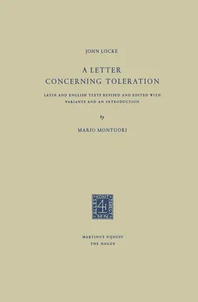 Locke / Montuori |  A Letter Concerning Toleration | Buch |  Sack Fachmedien