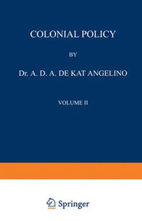 Kat Angelino / Renier | Colonial Policy | E-Book | www.sack.de