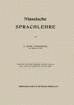 Sundermann | Niassische Sprachlehre | E-Book | www.sack.de