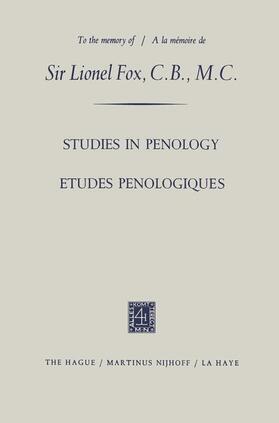 Lopez-Rey / Germain / Fox | Etudes Penologiques Studies in Penology dedicated to the memory of Sir Lionel Fox, C.B., M.C. / Etudes Penologiques dédiées à la mémoire de Sir Lionel Fox, C.B., M.C. | Buch | 978-94-015-0335-8 | sack.de
