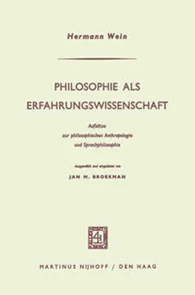 Wein / Broekman | Philosophie als Erfahrungswissenschaft | E-Book | www.sack.de