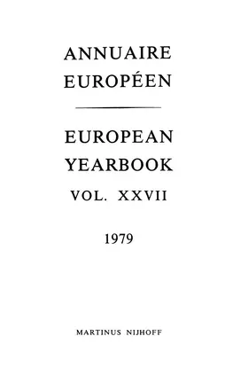 Robertson |  Annuaire Europeen / European Yearbook | Buch |  Sack Fachmedien