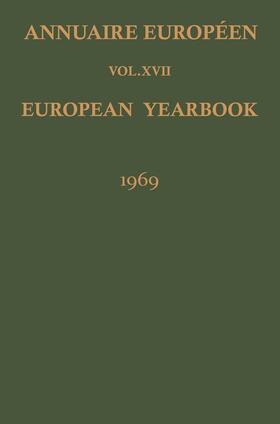 Annuaire Européen / European Yearbook | Buch | 978-94-015-1229-9 | sack.de