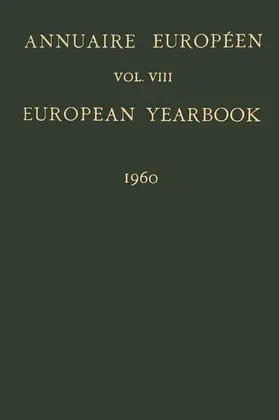 Landheer / Carter |  Annuaire Européen / European Yearbook | Buch |  Sack Fachmedien