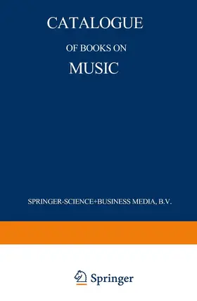 Nijhoff |  Catalogue of Books on Music | Buch |  Sack Fachmedien