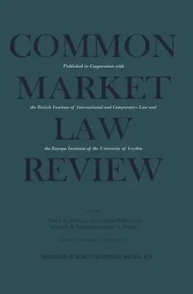 Kapteyn / Winter / Ehlermann |  Common Market Law Review | Buch |  Sack Fachmedien