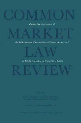 Kapteyn / Winter / Ehlermann |  Common Market Law Review | Buch |  Sack Fachmedien