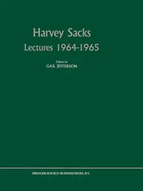 Jefferson |  Harvey Sacks Lectures 1964–1965 | eBook | Sack Fachmedien